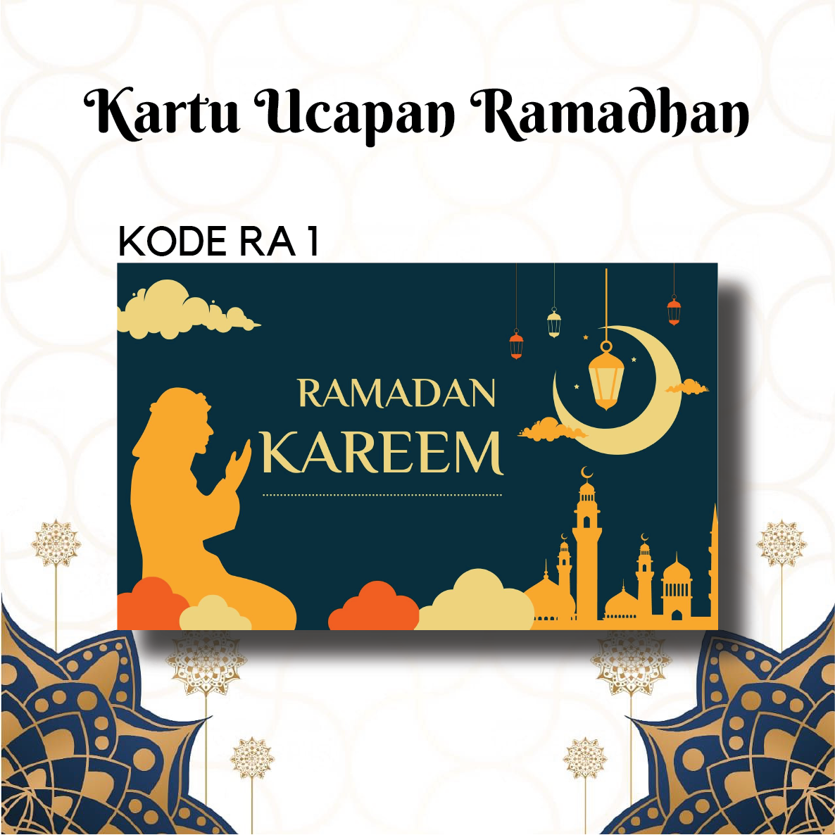 [ISI 100 PCS] Kartu Ucapan Ramadhan / Kartu Ramadhan / Idul Fitri