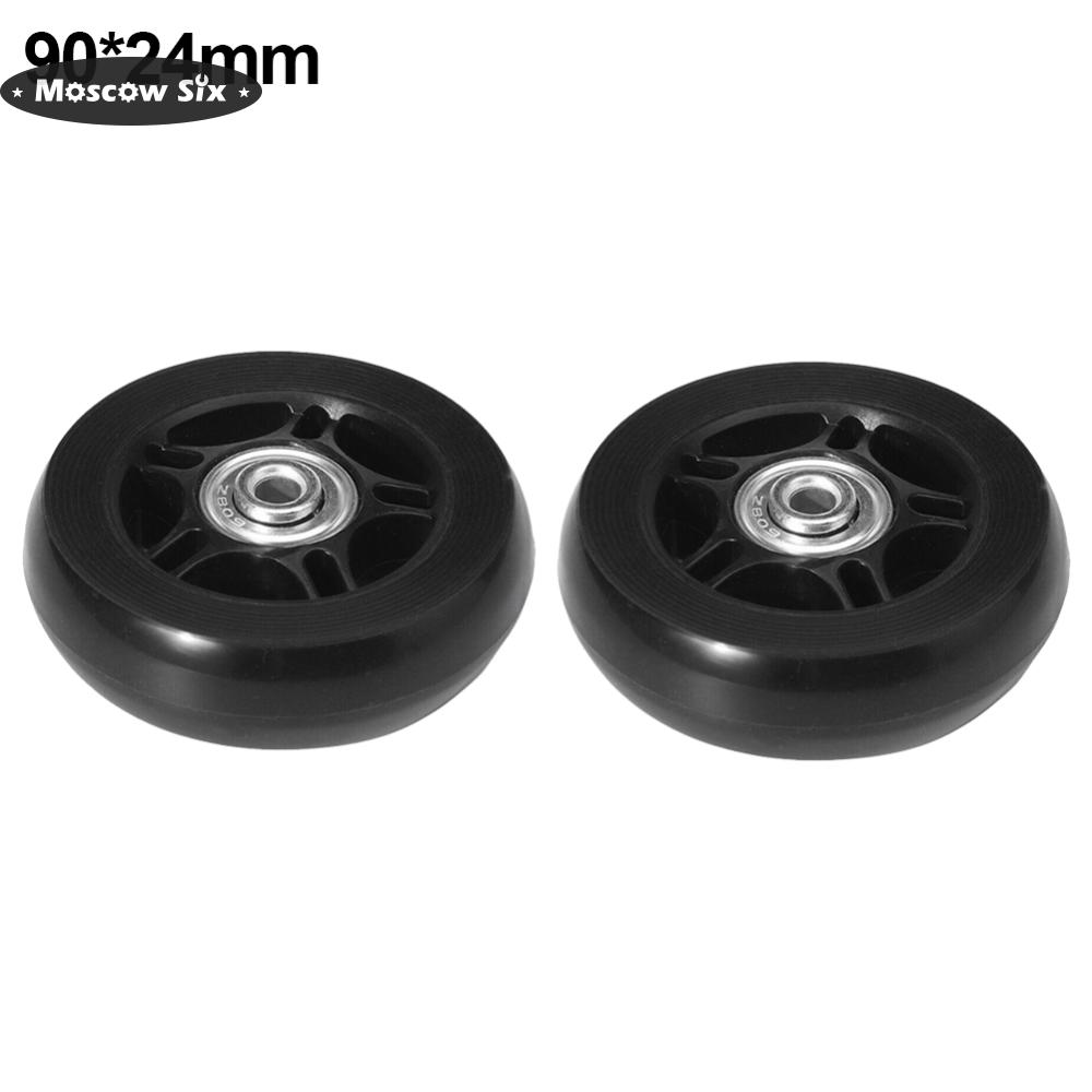 1 Pair Suitcase Repair Casters Mute Trolley Case Wheels with Metal Bearings Axles Screw Wheels Bearings Repair Kits