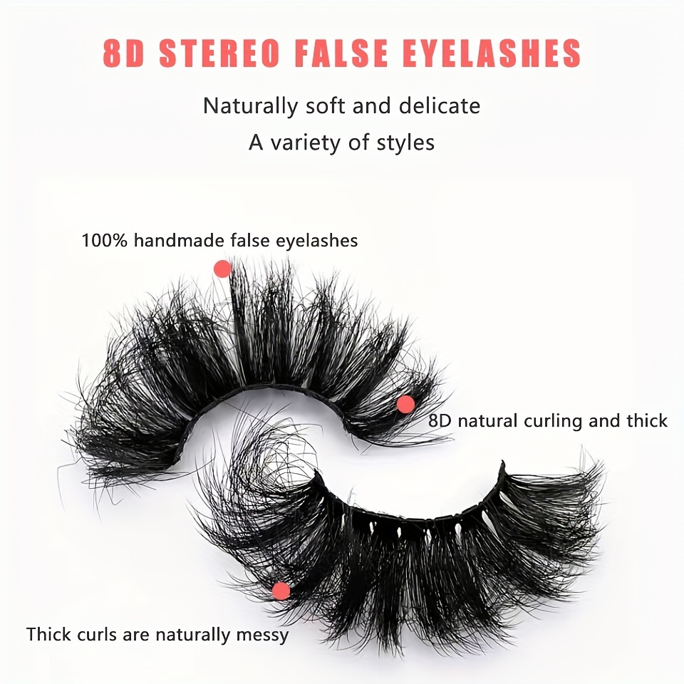 HOT%207%20Pairs%20False%20Eyelashes,%20Fluffy%20Mink%20Lashes%20,%20Cat-Eye%20Look%208D%20Volume%20Eyelash%20Strips%20-%20Image%209