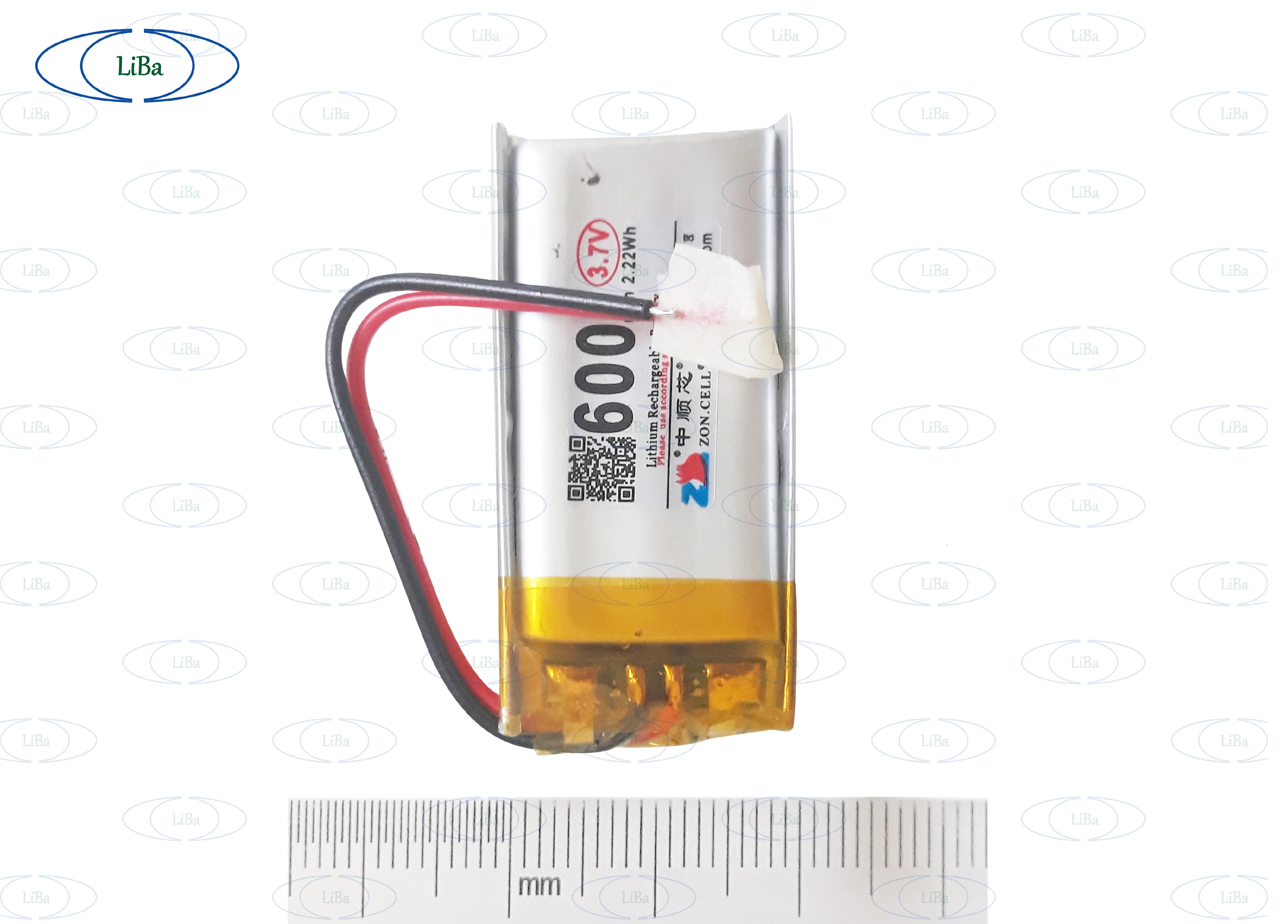 [HCM]Pin Lithium Polyme 3.7V 600mAh 5 x 20 x 40 mm _ LiBa