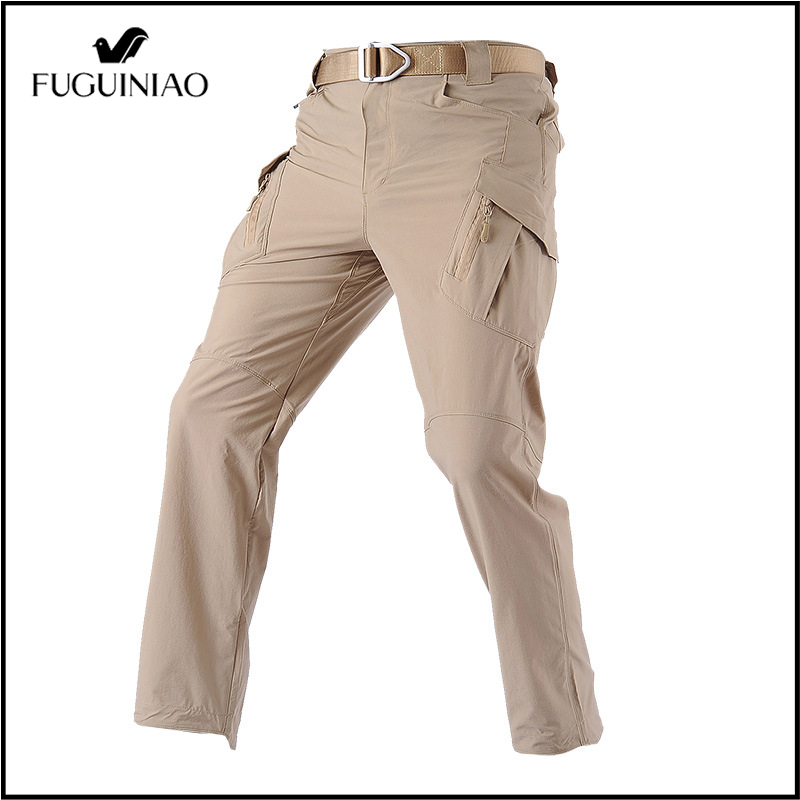 FUGUINIAO IX9 Tactical Style Pant Military Army Combat Cargo Pants Men Casual Quick Dry Jogger Cargo