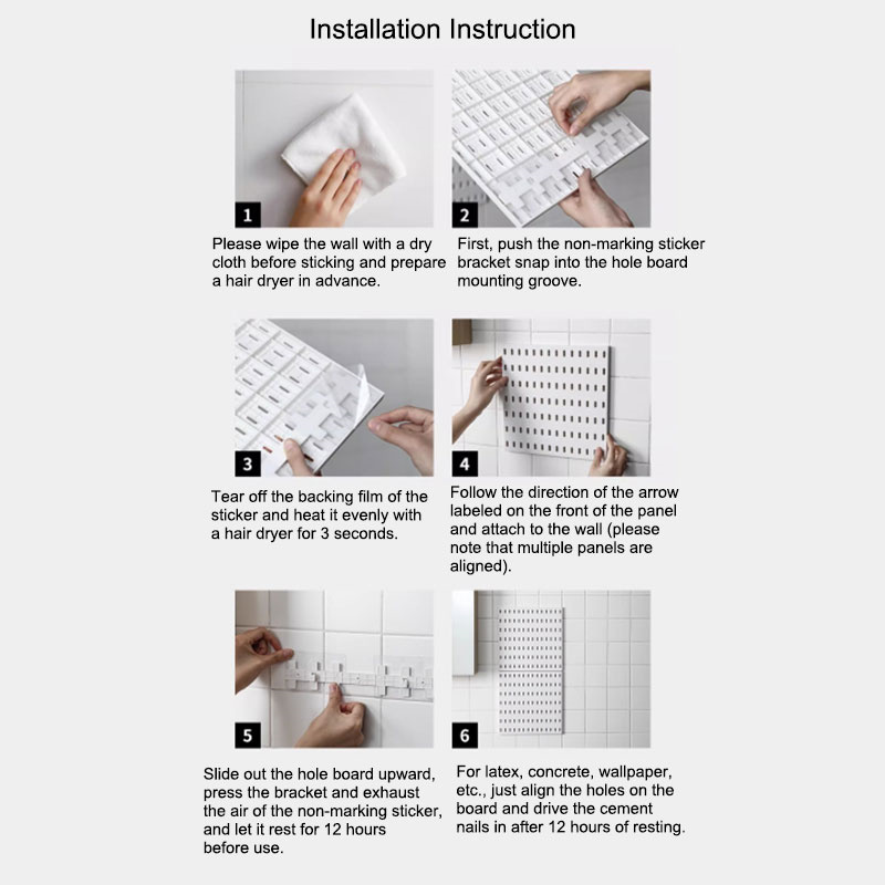 Pegboard Combination Kit, Wall Mounted Storage White Peg Boards Organizer For Walls Display Organization Encounter.