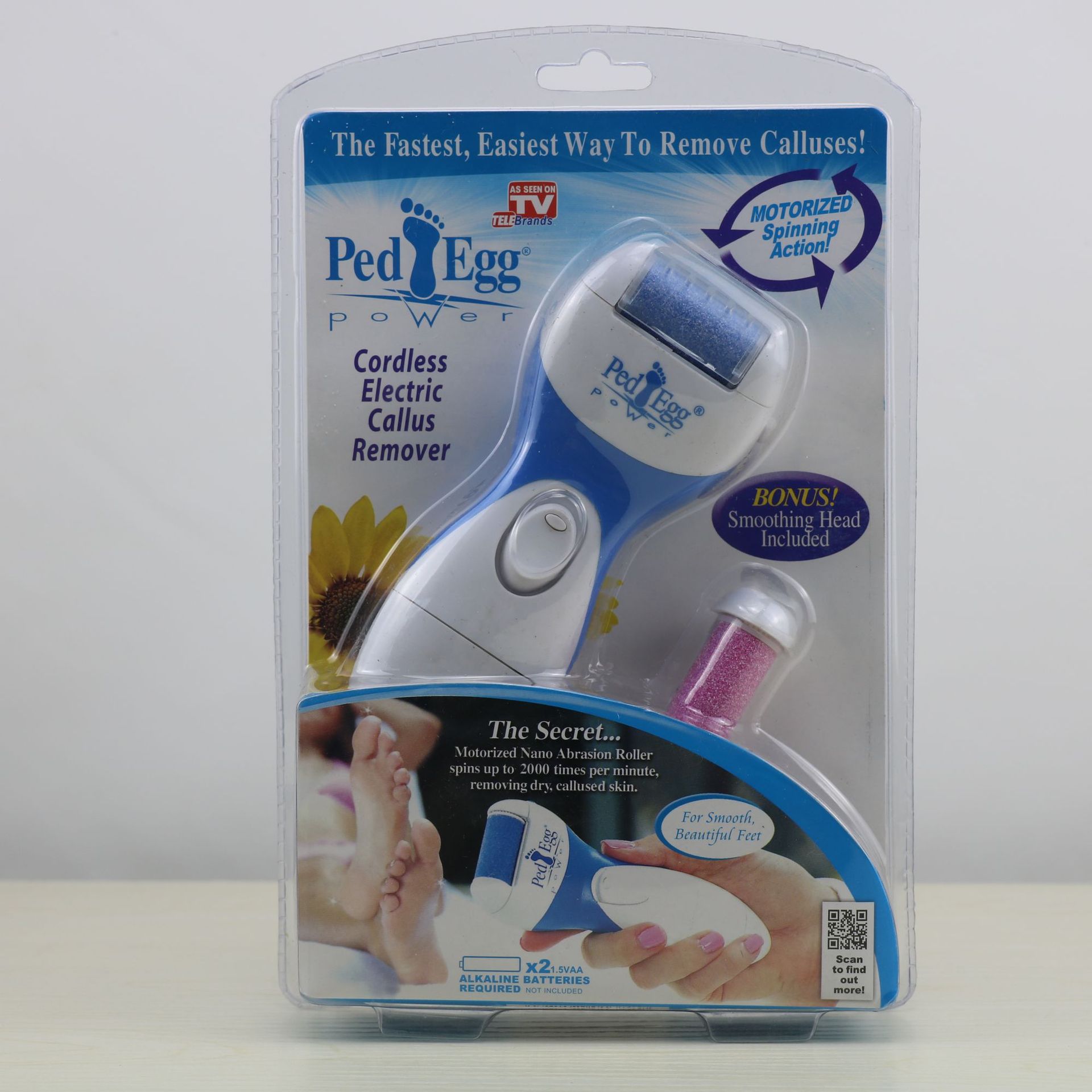 Máy chà gót, tẩy tế bào chết gót chân Ped egg powed - Máy tẩy tế bao gót chân Giúp cho đôi gót hồng thêm mịn màng