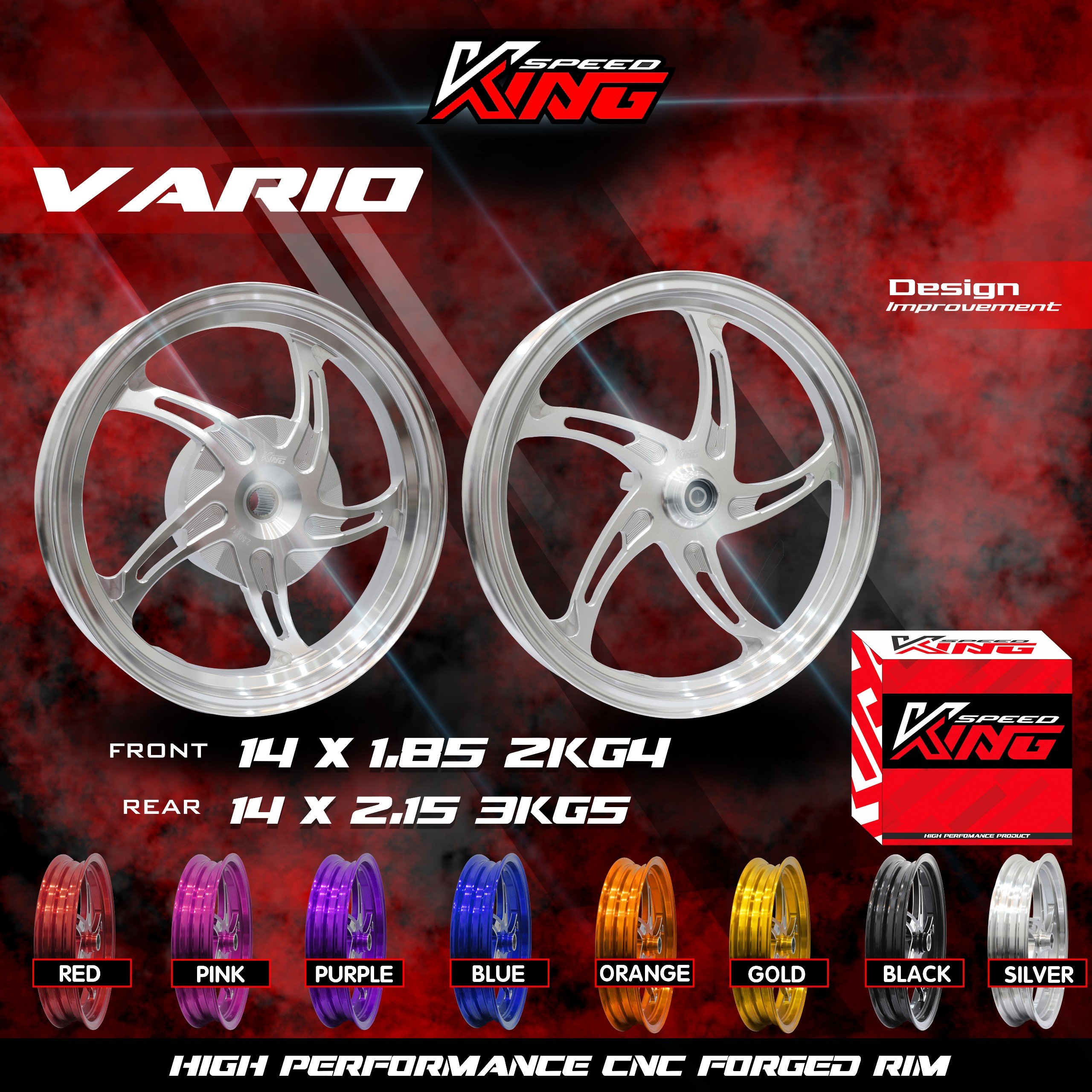 MÂM KINGSPEED VARIO / CLICK 125 / PCX 150 [ CNC NGÔI SAO K2 ]
