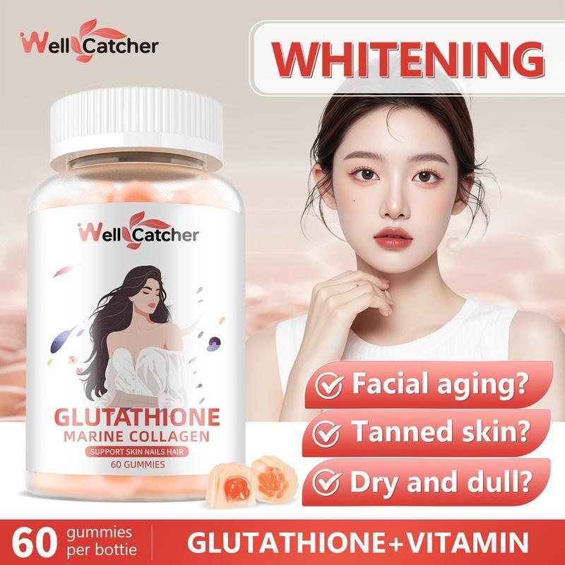 well catcher glutathione WellCatcher Gluthatione Marine Collagen Glow Gummies (60 Gummies)