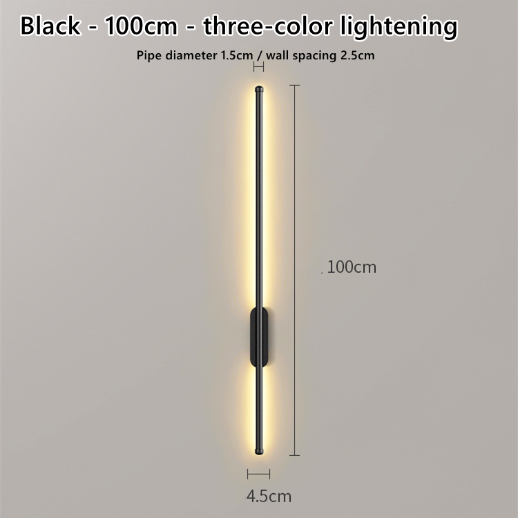 Wall light no punching intelligent charging strip wall light hand sweep switch minimalist aisle living room background bedroom bedside LED lamp lamp