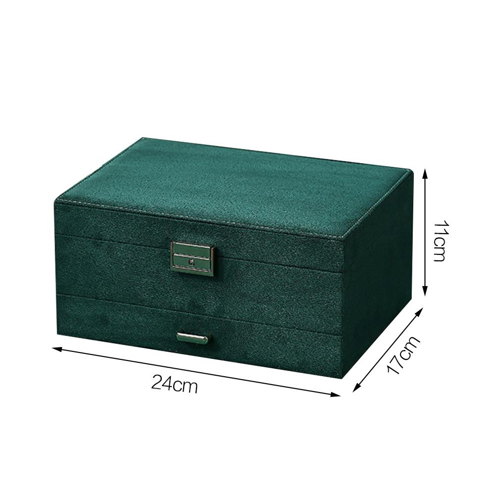 QBestry Jewelry Boxes for Women Green Jewelry Organizer Box Large