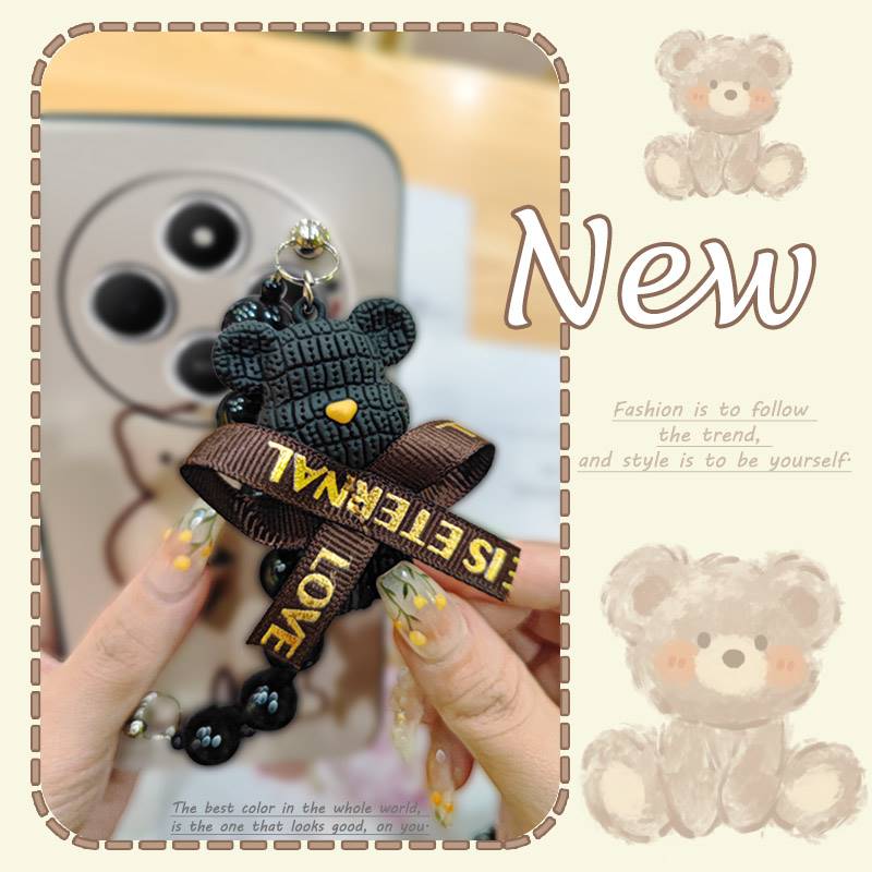 Waterproof Cartoon Phone Case For Redmi A4 5G Skin-friendly feel soft case Bear bracelet Simplicity protective case cute. 