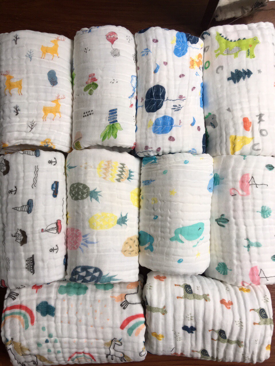Chăn xô 6 lớp siêu dày, siêu mềm mịn cho bé, chăn xô nhăn, chăn nhăn 6 lớp