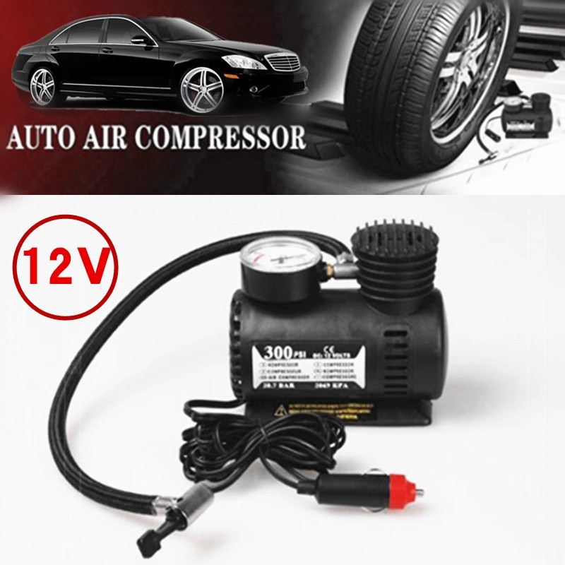 Universal Portable Car Air Compressor Tire Inflation Pump Mini ...