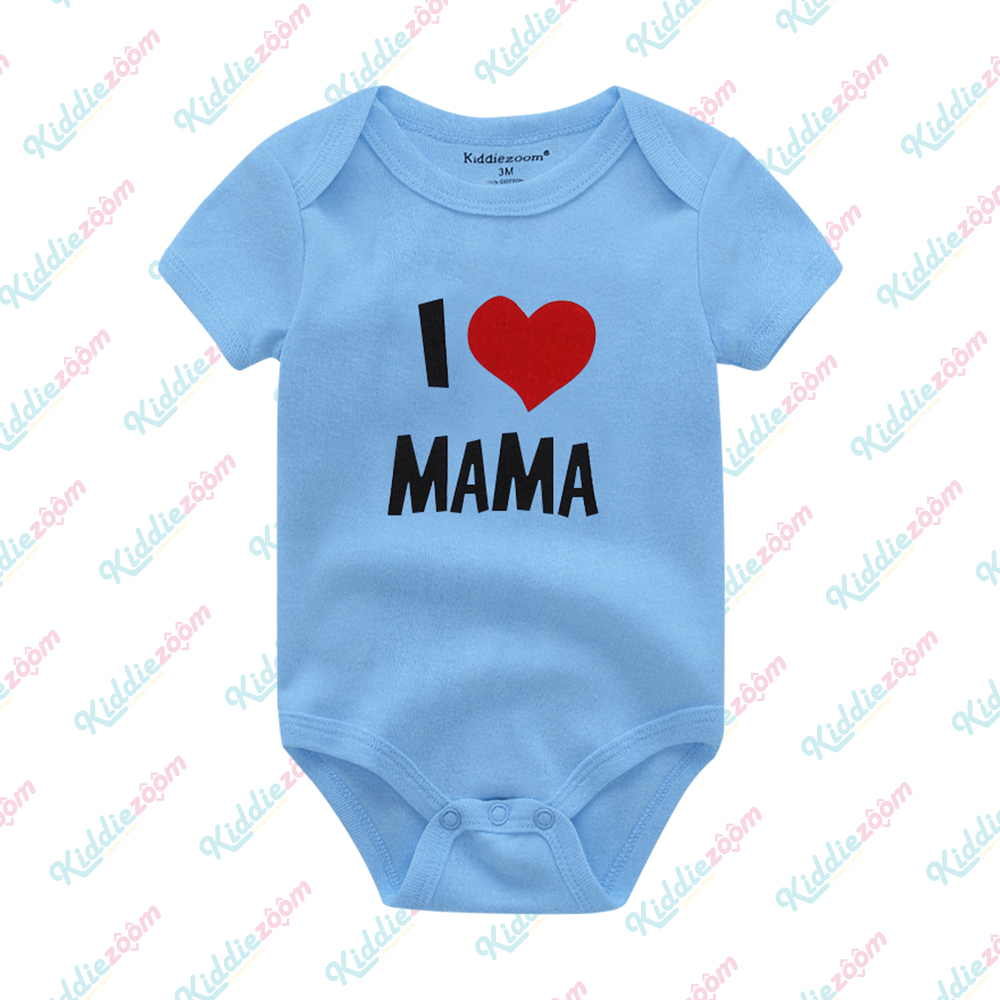 2 Bộ áo liền quần Kiddiezoom hoạ tiết chữ dễ thương thời trang mùa hè cho trẻ sơ sinh 0-12 tháng tuổi - INTL