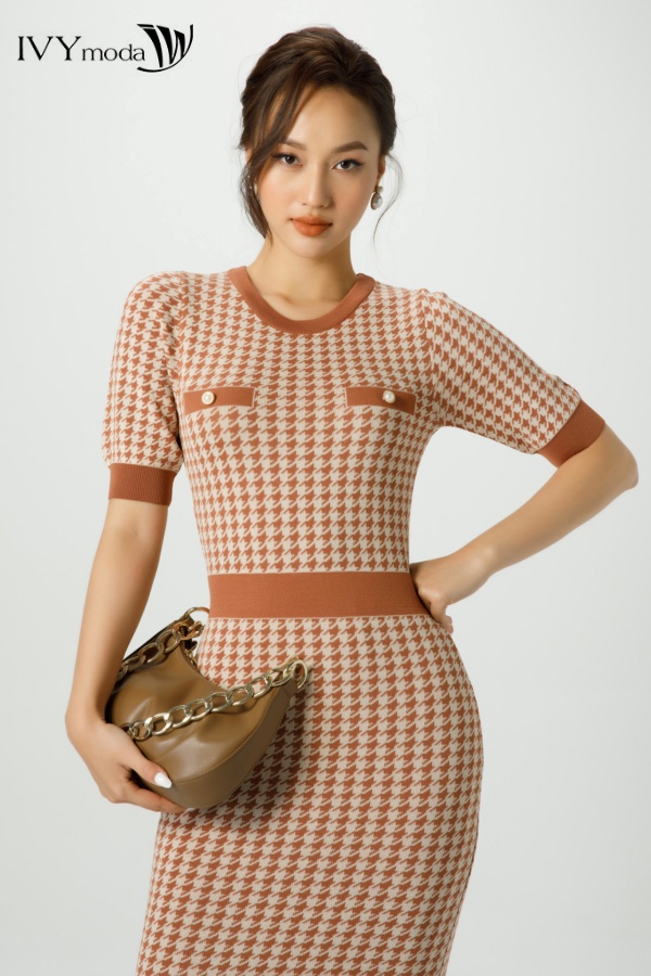 Đầm len ôm body dáng dài moda IVY Moda MS 42B8868