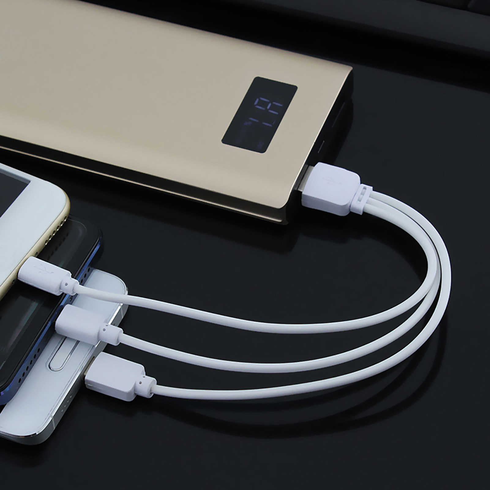 Eguan Data Cable 3 in 1 Fast Charging Cable for Iphone Android Phones Tablets Universal Micro Usb Type-c Data Cord