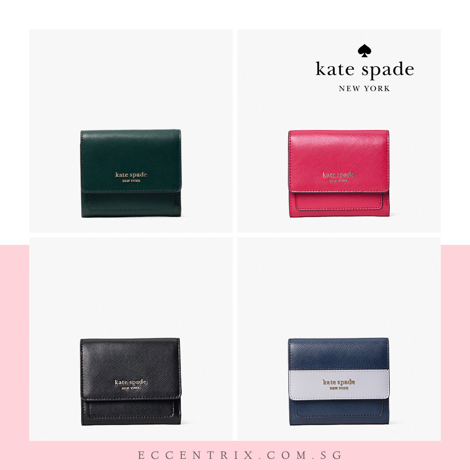 Kate Spade Booked Trifold Flap Wallet | Lazada Singapore