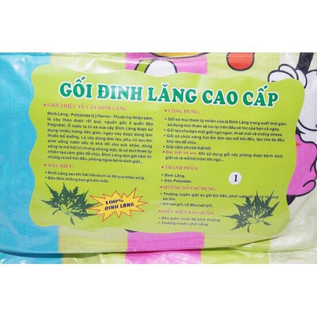 Gối đinh lăng thảo dược cho bé 3 size