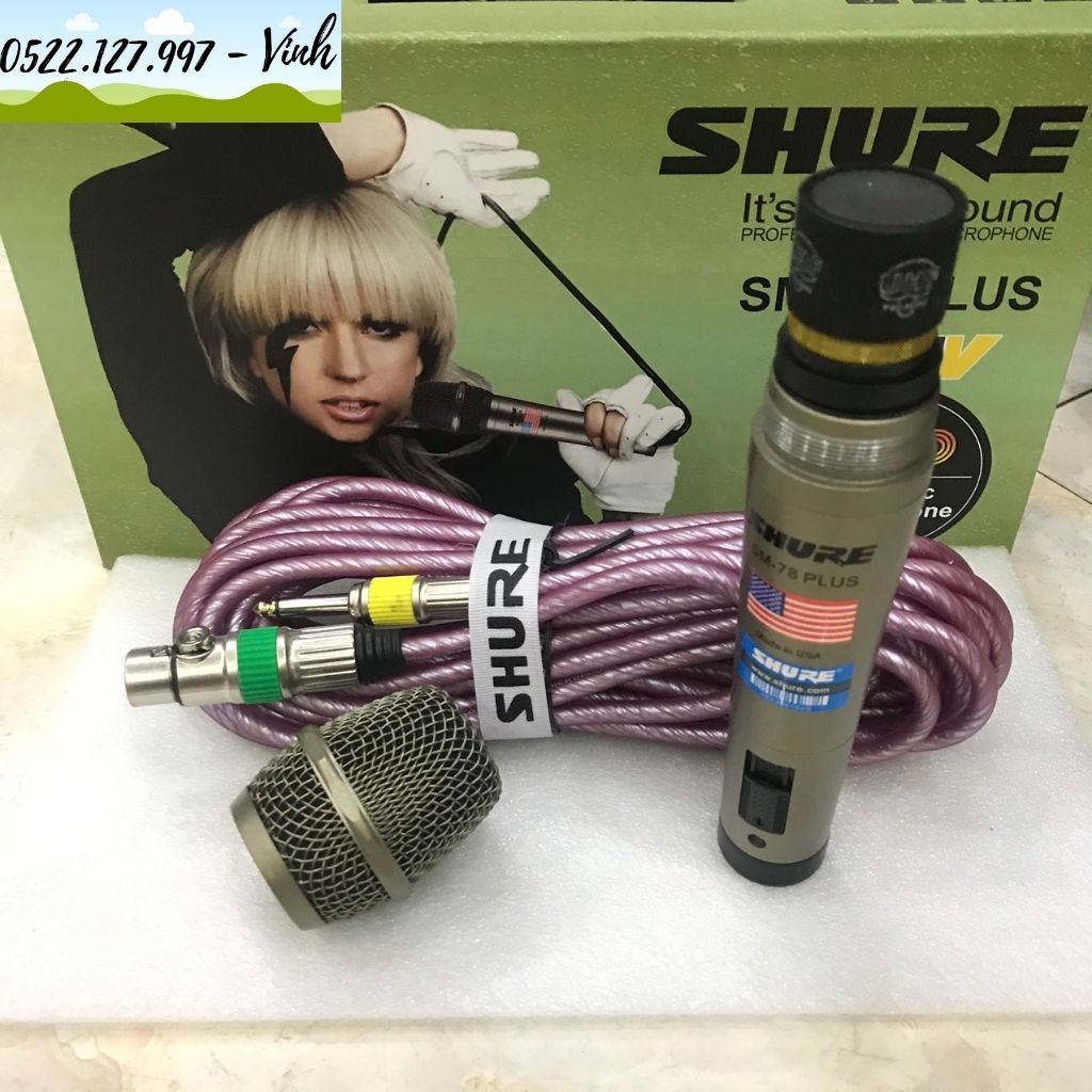 Micro có dây Shure SM-78 Plus chính hãng | Micro hát karaoke, sản phẩm Cao Cấp | Bảo hànhh 12 tháng - Gia Khang Shop