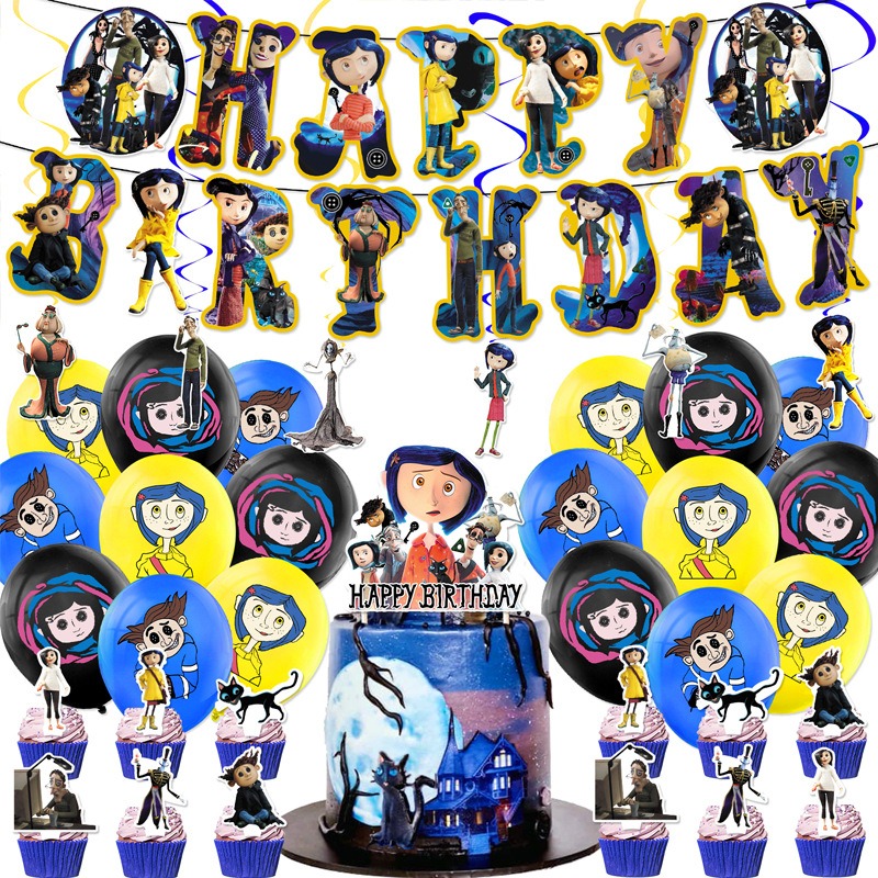 Coraline themed birthday party  Birthday party theme decorations