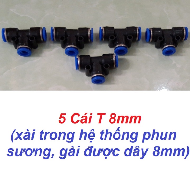 Combo vật tư phun sương 8 ly gồm 4 co +2t + 1 nối - mã pv08 pe08 pu08