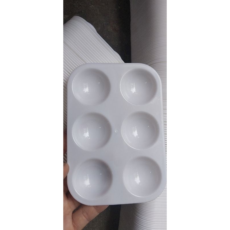 100 khay đựng màu. vỉ pha màu 6 ô