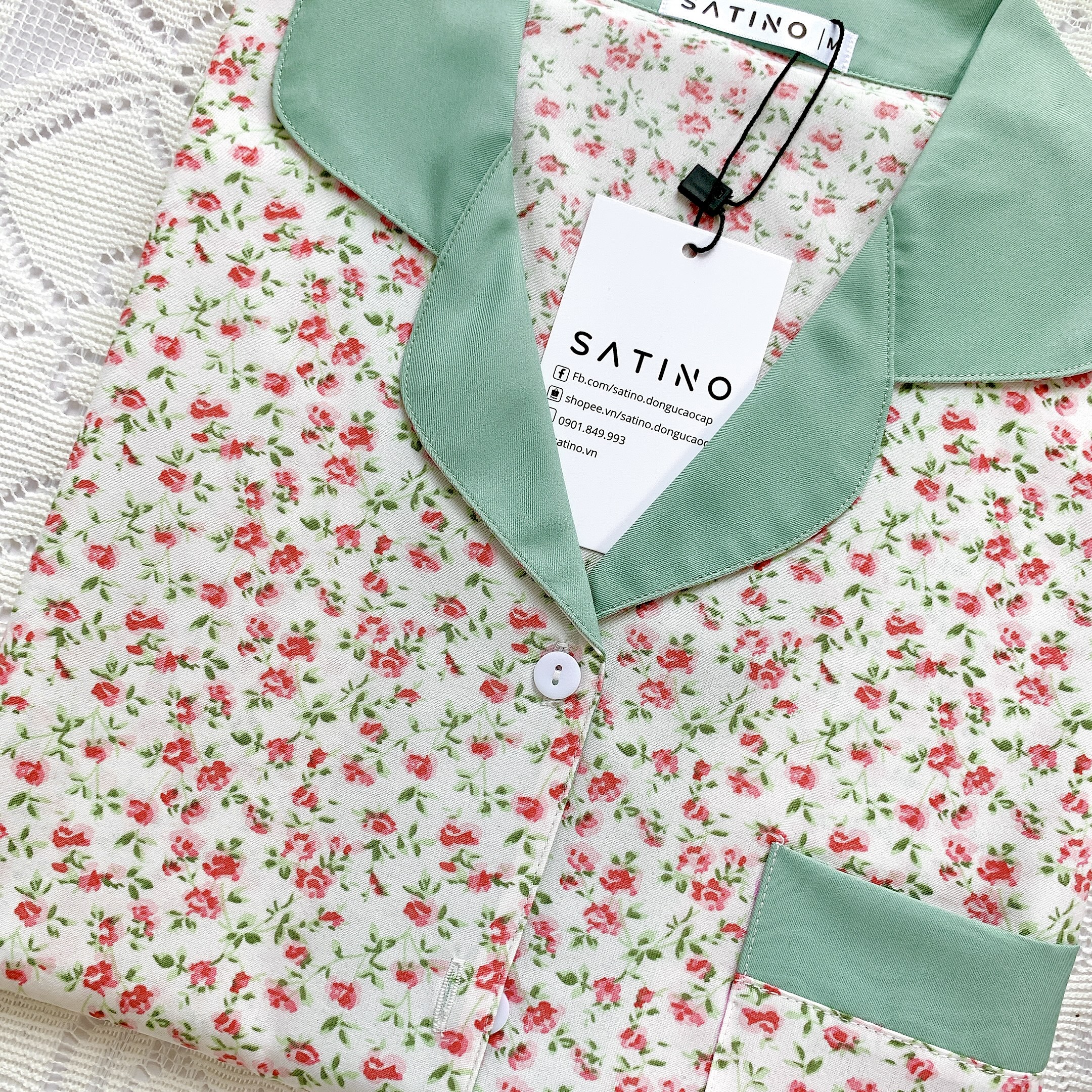 Pijama Tay ngắn quần dài - Tigon Mint [COMBO 3 BỘ 499K, 5 BỘ 779k ]