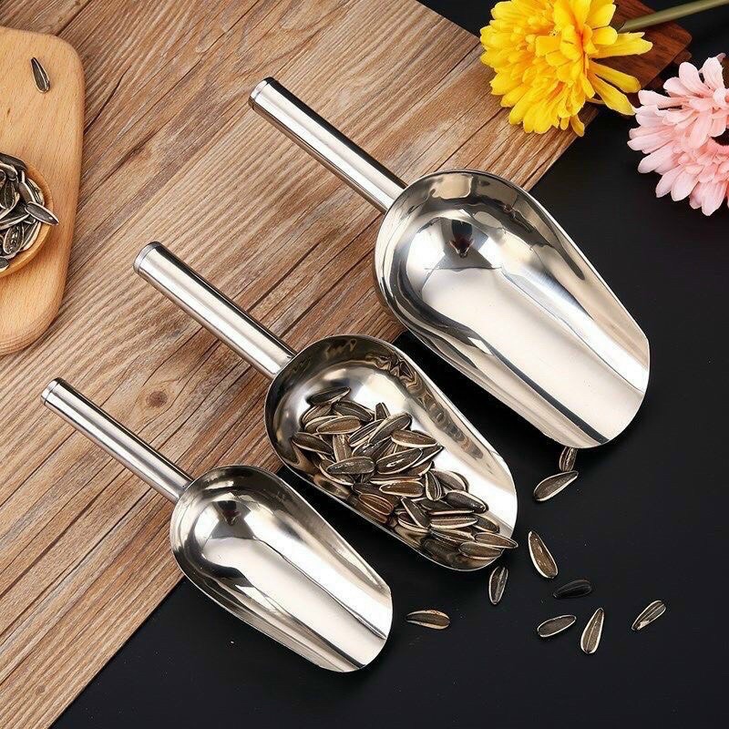 Thìa xúc đá - xúc đồ khô inox 304 đủ cỡ