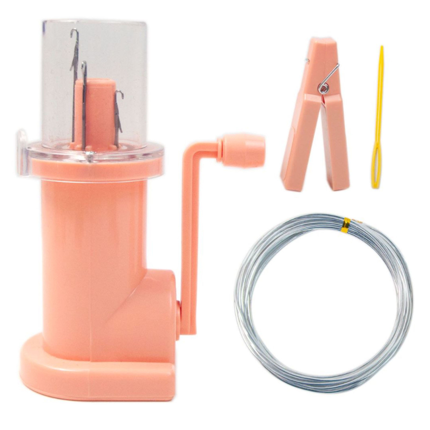 DIY Hand-Operated Embellish-Knit Knitting Machine Mini Spool Knitter Embellish Craft Bracelet Weave Tools Sewing Accessories