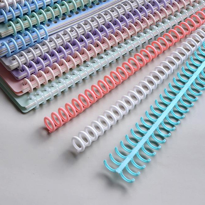 30 Holes Loose-leaf Plastic Binding Ring Spring Spiral Rings Binder Strip For A4 Paper Notebook Stationery Office Supplies Fugar. 