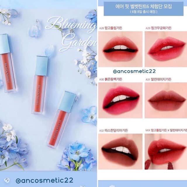 SON KEM BLACK ROUGE ĐỦ MÀU
