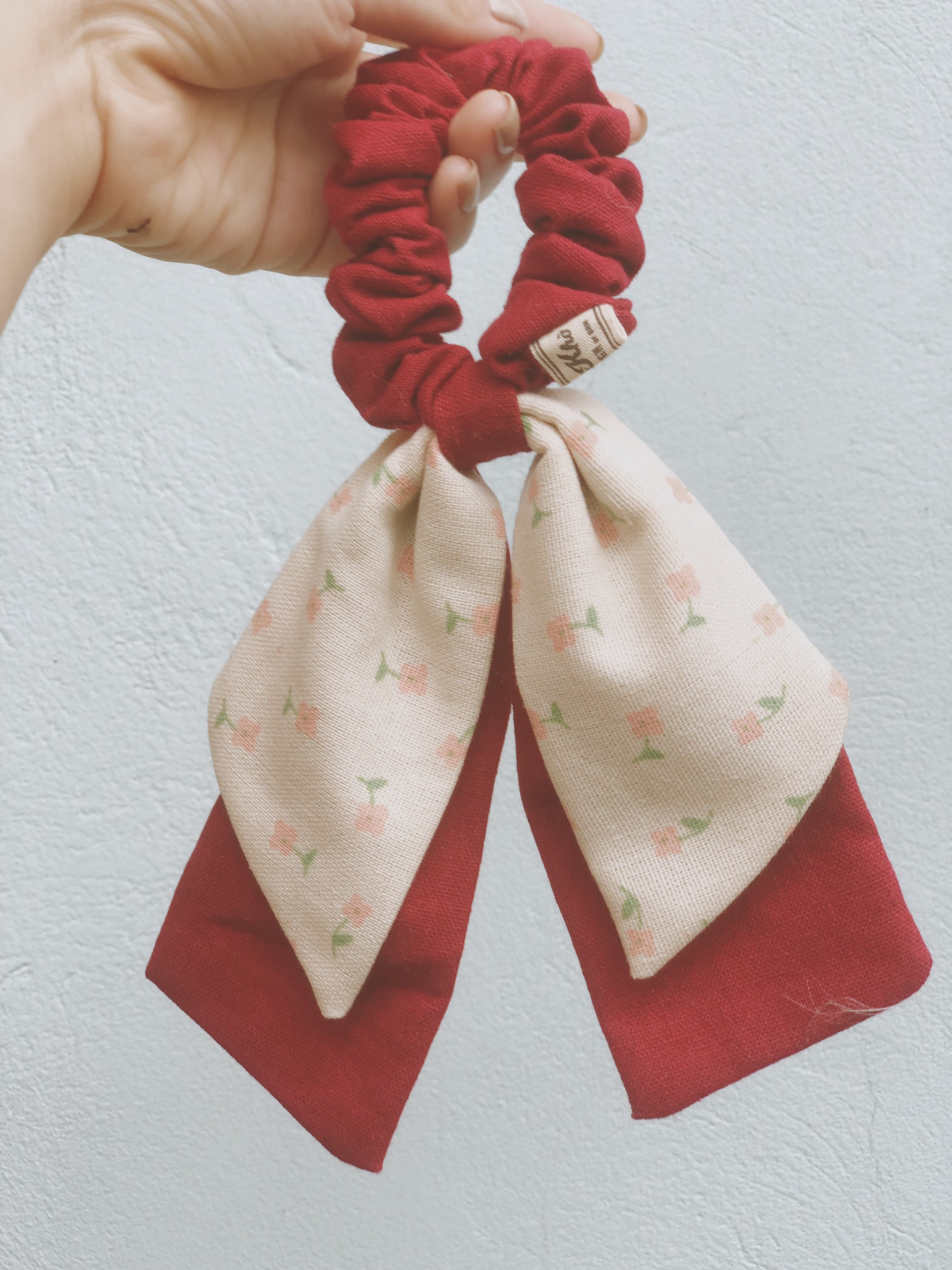 Nơ cột tóc handmade - Buộc tóc vải linen