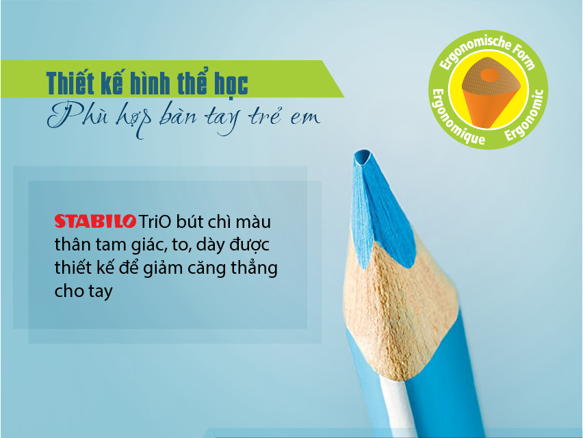 Bút chì màu STABILO Trio 28 màu lẻ