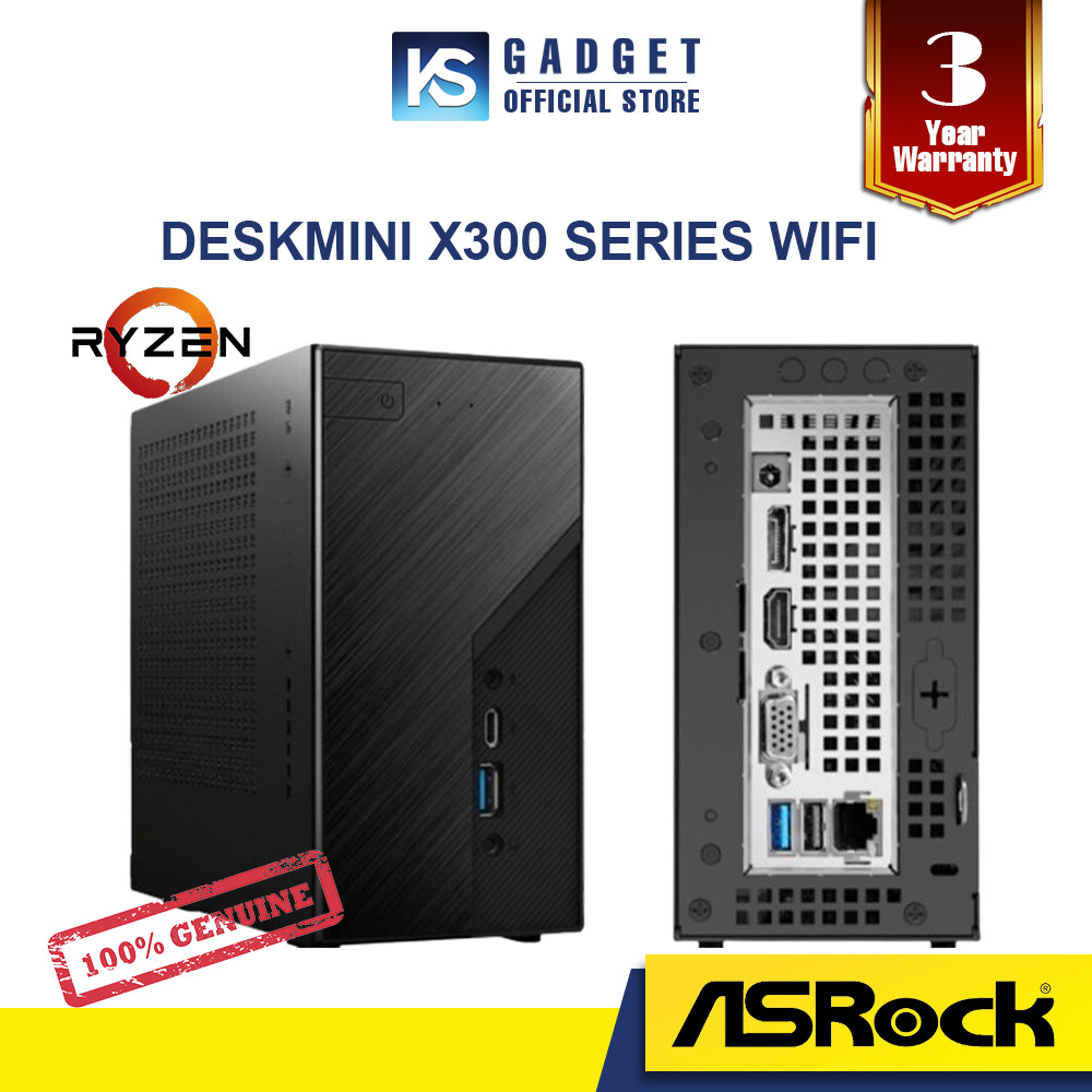 ASROCK DESKMINI X300W SERIES BAREBONE ( INC CHASSIS , MOBO , POWER ...
