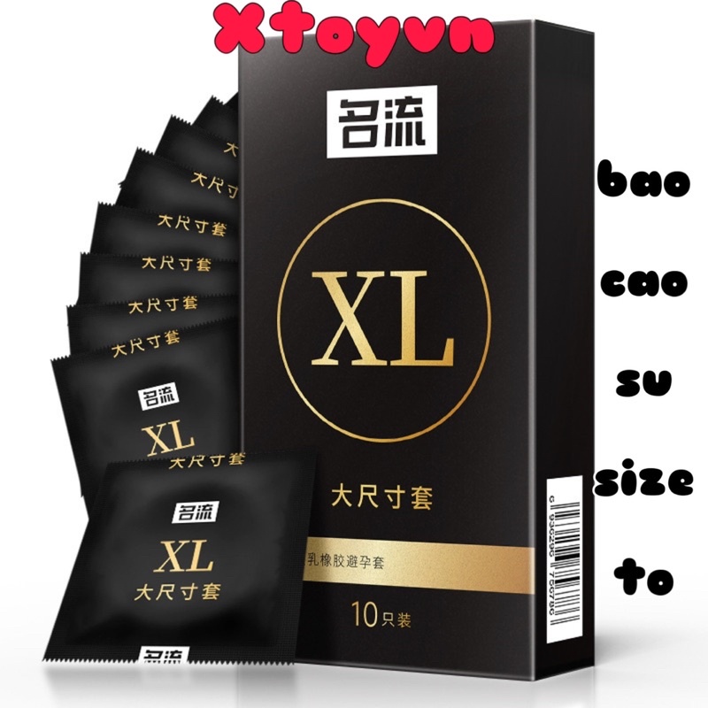 Bao Cao Su XL Size Lớn 55mm-Hộp 10 chiếc