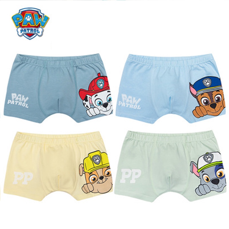 4Pcs/Set Genuine Paw Patrol Child's Printed Underpants Chase Rocky
