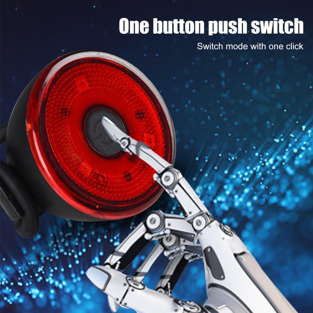Led mtb bike tail light rear safety warning lamp 2 cr2032 battery included