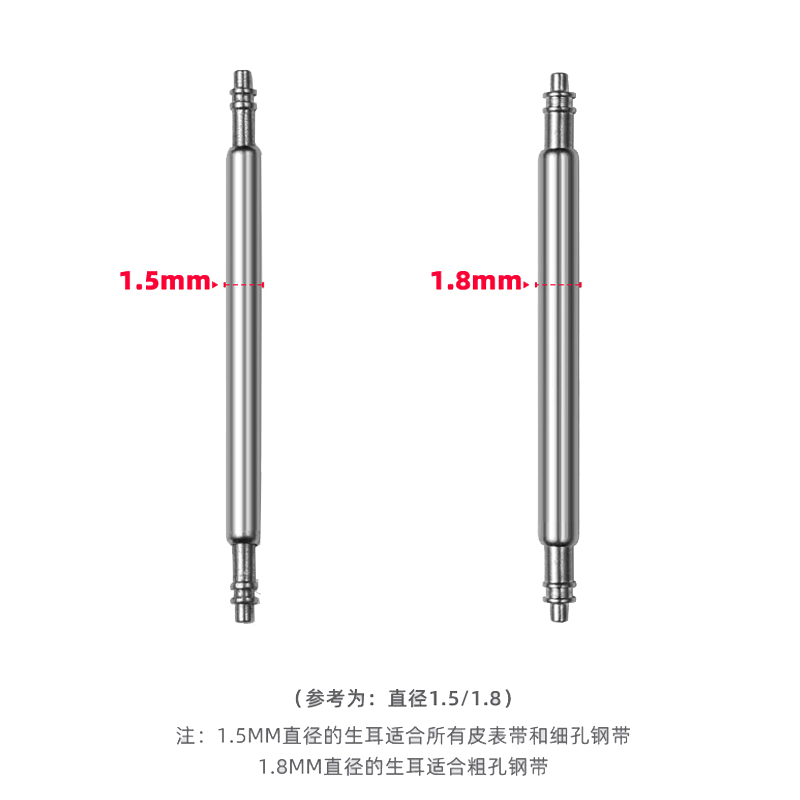 20pcs Watch Band Spring Bar 1.8mm Diameter with tool Strap Link Pins Repair Watchmaker Tools width 8mm 9mm 10mm 11mm12mm 13mm 14mm 15mm 16mm 17mm 18mm 19mm 20mm 21mm 22mm 23mm 24mm 25mm 26mm