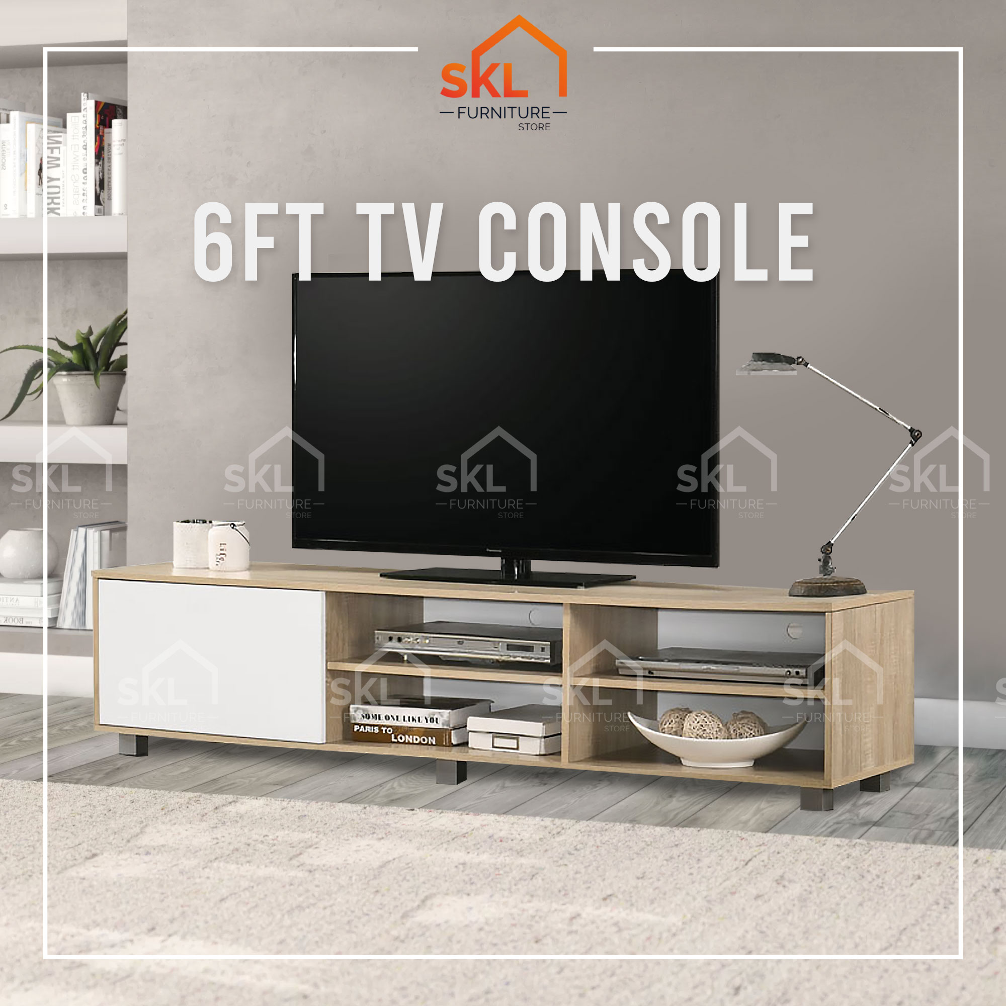 [Ready Stock] 6FT TV RACK 4 FT tv console almari TV Media