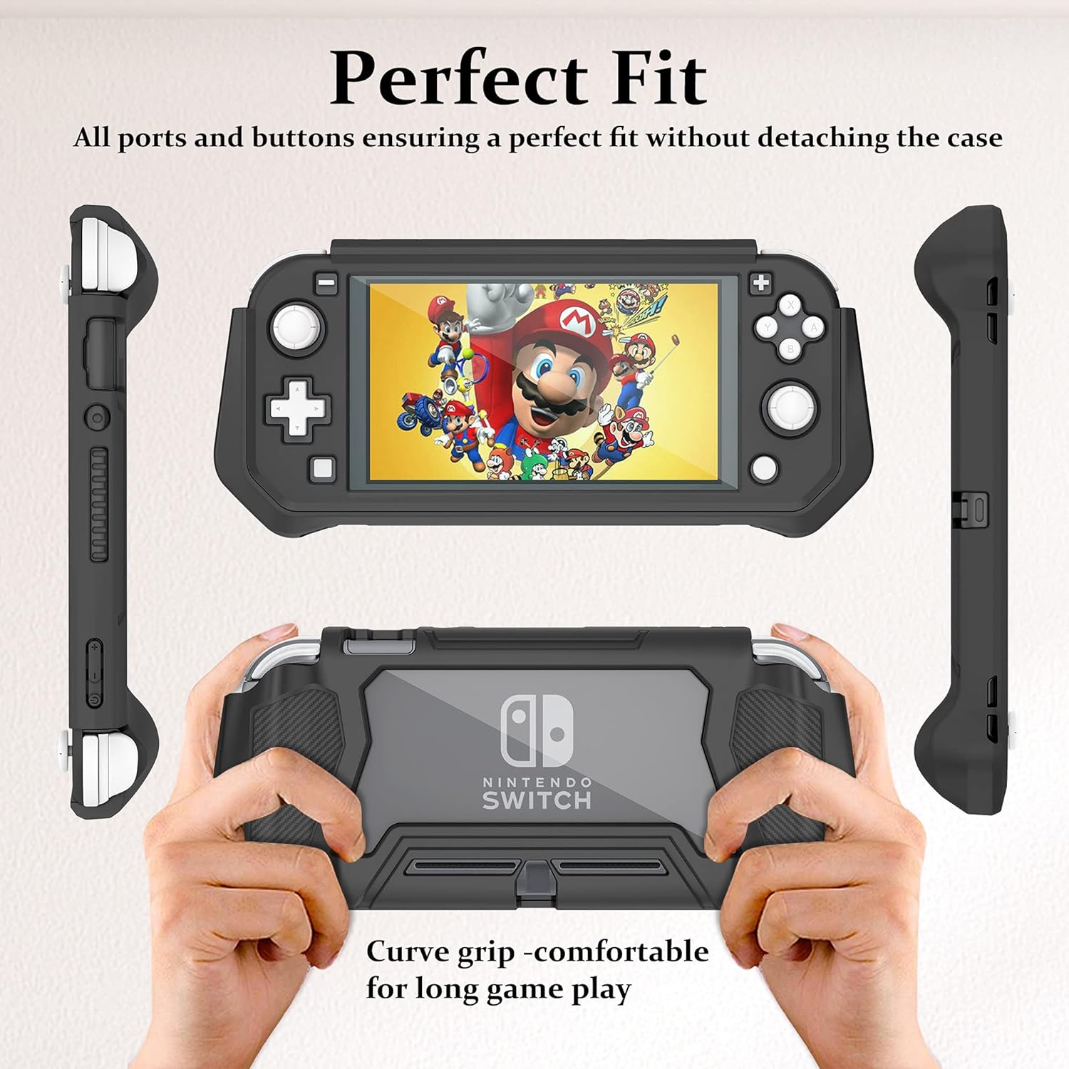 Cho bộ chuyển đổi Nintendo Lite trường hợp TPU bảo vệ gripcase và Cover quay lại cho Bộ chuyển đổi Nintendo Lite giao diện điều khiển nsl trường hợp