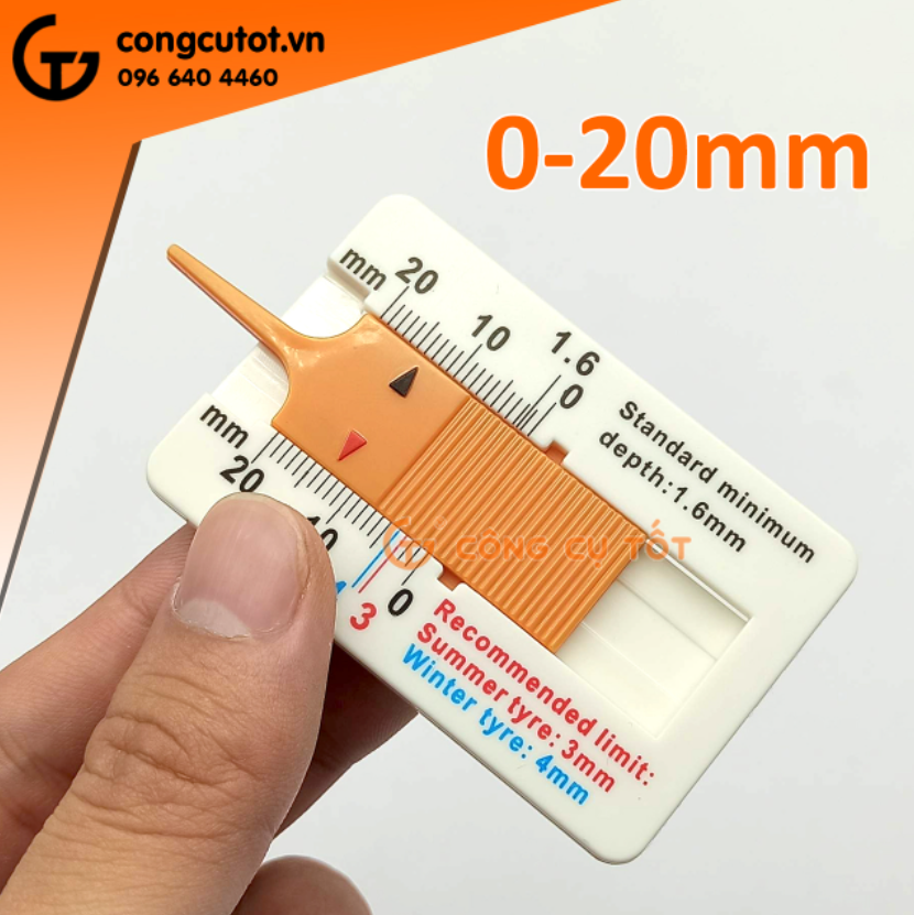 Thước đo độ sâu, độ dày lốp xe mẫu tùy chọn