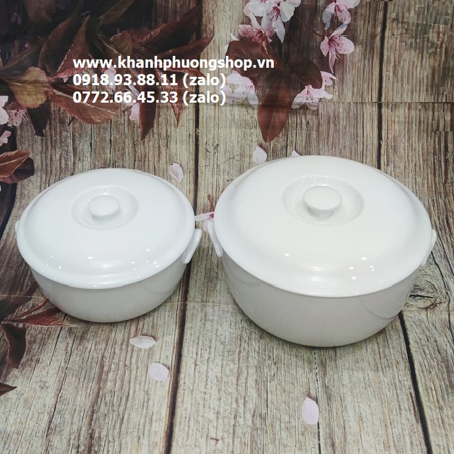 thố cơm trắng sứ Minh Long 18cm - thố cơm