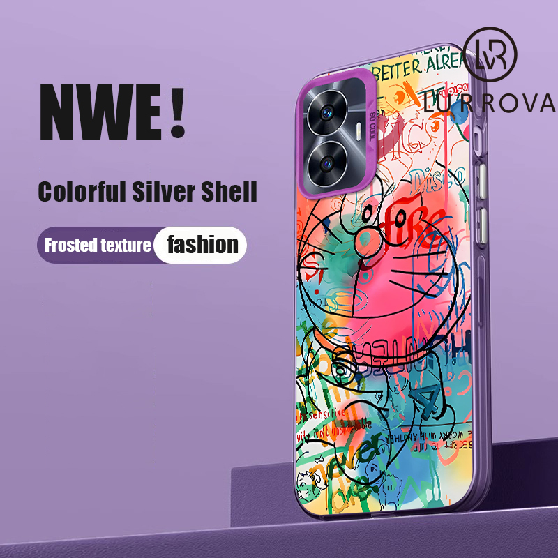 Case RealmeC55 NarzoN55 Graffiti Monkey Graffiti Doraemon Graffiti Panda Graffiti Astronaut Graffiti Black Cat Colorful cartoon mobile phone case