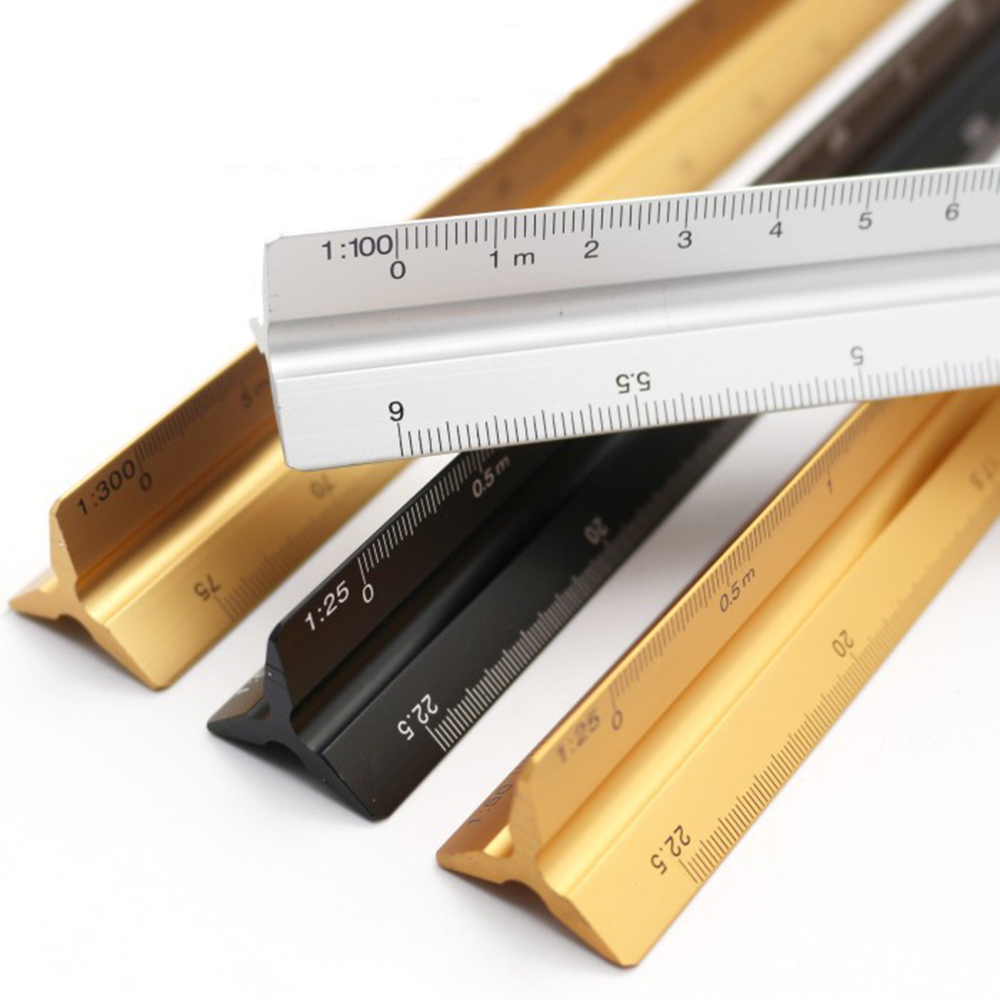 【SkinHorizon】Aluminum triangular ruler 300mm scale aluminum for ...