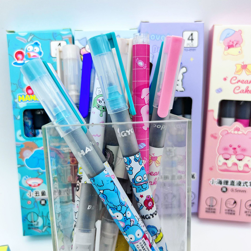 4Pcs%20Cartoon%20Fashion%20Gel%20Pens%20Cute%20Quick%20Drying%20Neutral%20Pen%20Writing%20Smooth%20Pens%20Muqin%20-%20Image%204