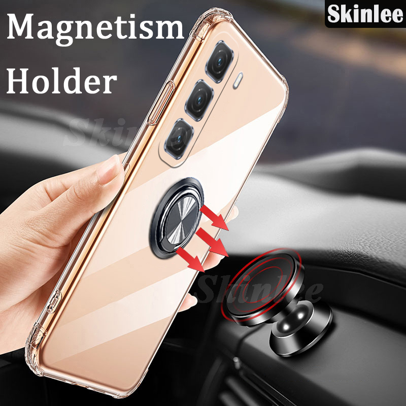 Phone case For infinix Hot 50 / 50 Pro / 50 Pro Plus Back cover Ring Holder Ultra Thin Transparent Car Navigation Soft Silicone Clear cover For infinix Hot 50 Pro+ Cover cases.