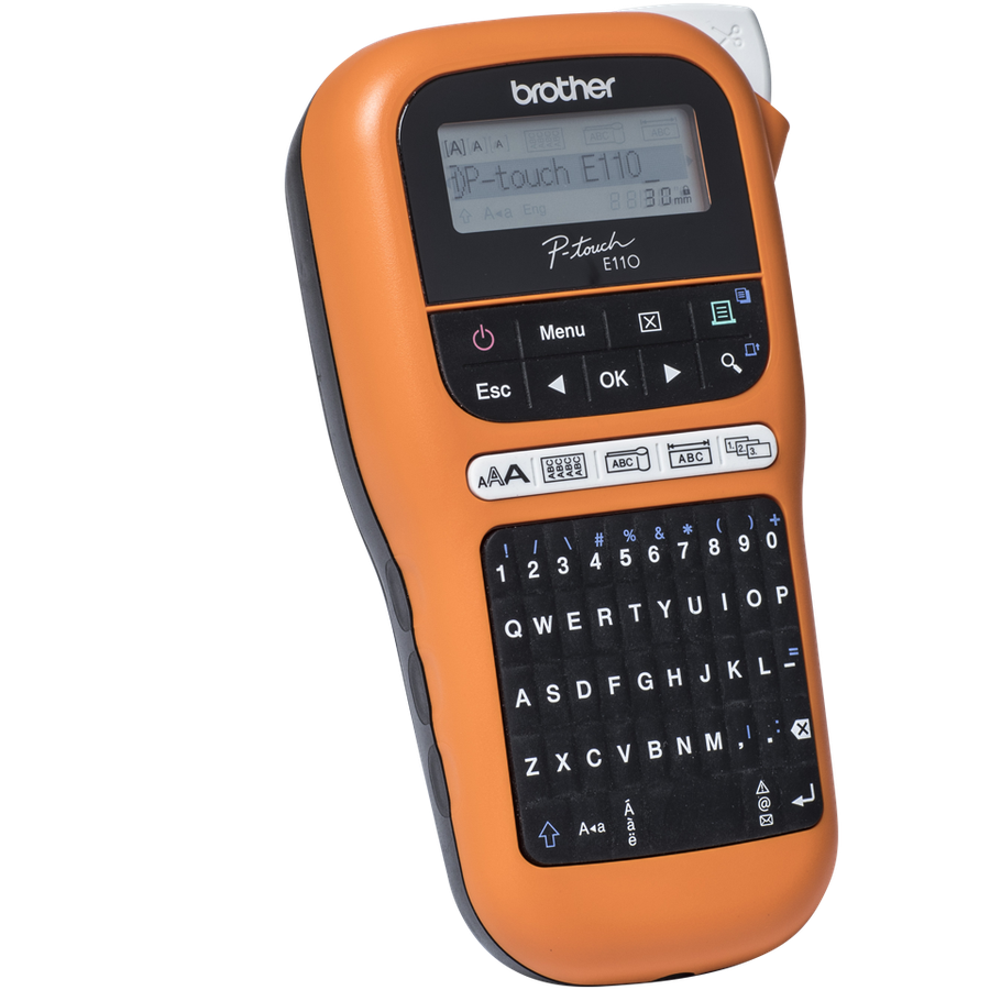 Máy in nhãn brother pt-e110 máy in nhãn cáp, nhãn dây điện, mạng - hàng brother việt nam