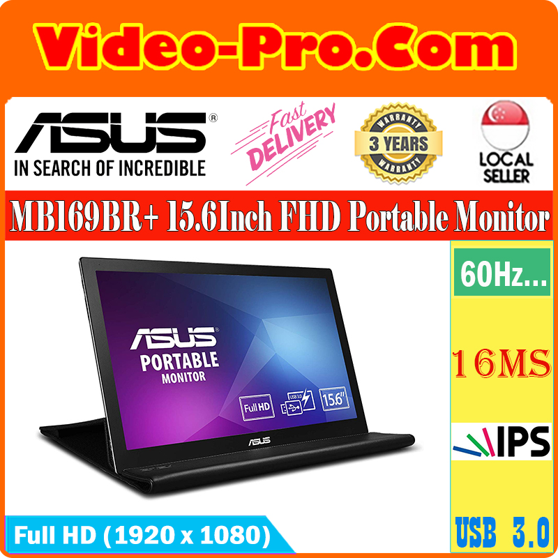 Asus MB169BR+ 15.6Inch Full HD 1920x1080 IPS USB Portable Monitor | Lazada  Singapore