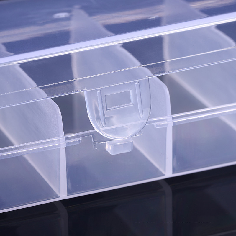Portable Transparent Plastic Storage Jewelry Box Compartment Container ...