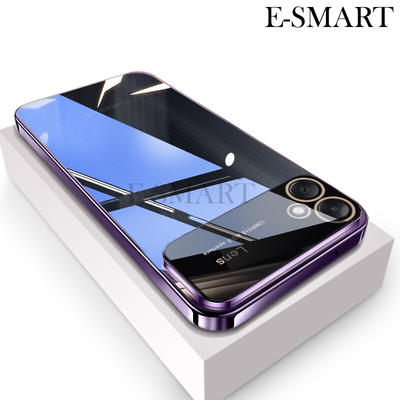 Phone Cases For Samsung Galaxy A05 Back Case Large Window View Soft TPU Electroplated Shell Anti-collision + Lens Protective Film for Samsung Galaxy A05 Phone Casing