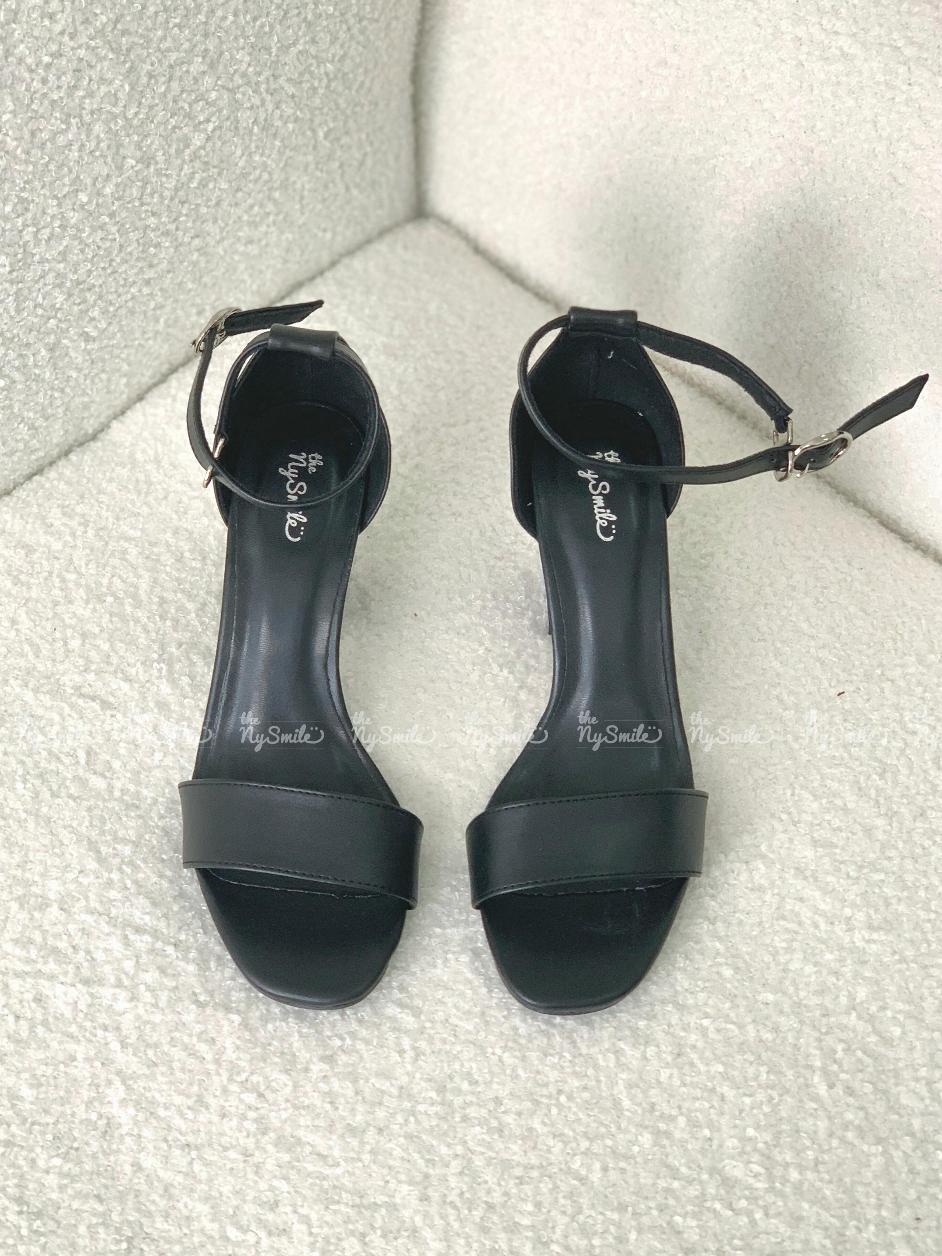 Giày cao gót 7cm gót vuông quai ngang - THENYSMIE - BASIC