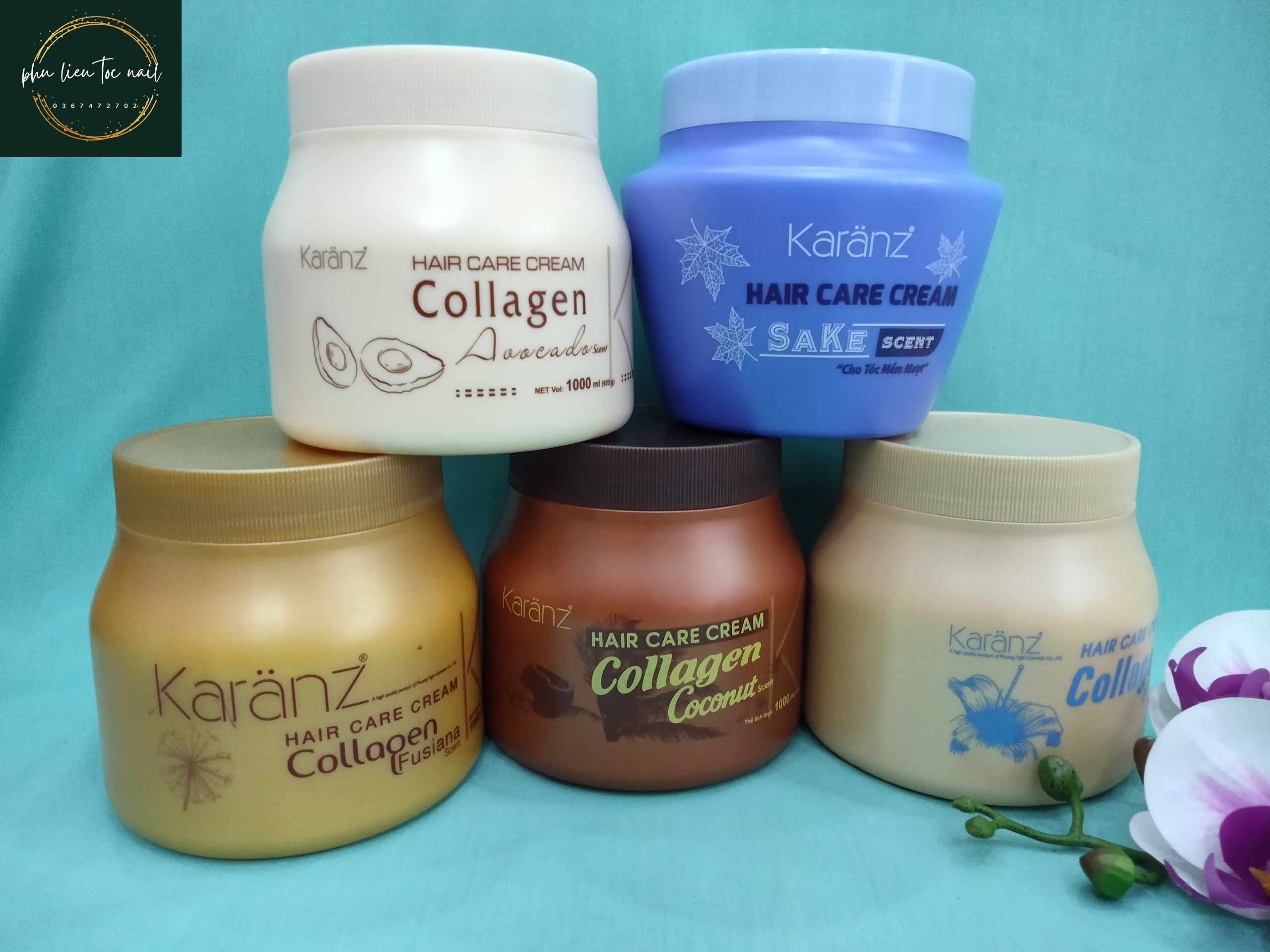 Hấp dầu collagen Karanz hủ lùn 1000ml giúp dưỡng tóc sau uốn duỗi nhuộm - Trường Thọ, TĐ