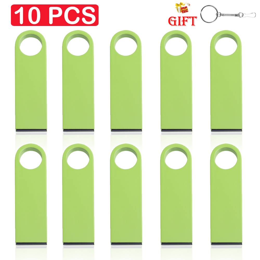JASTER Metal 10 PCS LOT Mini 2.0 USB Flash Drive 128GB Free Key Ring Memory Stick 64GB Creative Business Gift Pen Drive 32GB 8GB. 